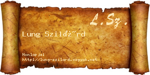 Lung Szilárd névjegykártya