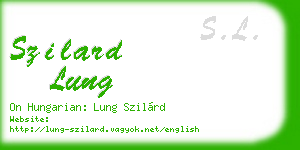 szilard lung business card