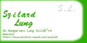 szilard lung business card